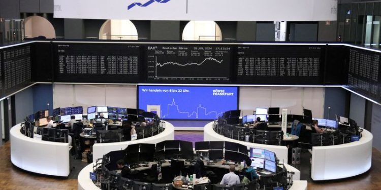 Europe’s STOXX 600 off record highs ahead of US data