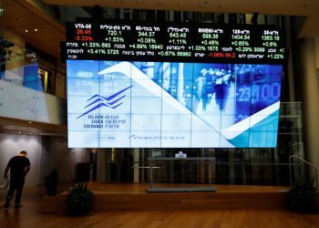 Israel stocks lower at close of trade; TA 35 down 1.40%