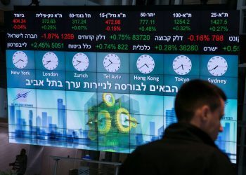 Israel stocks higher at close of trade; TA 35 up 1.35%