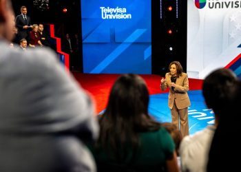 Harris warns of the danger of Trump’s dictator vow in appeal to Latino voters