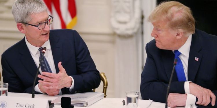Trump says Apple CEO Cook called him with concerns about EU penalties