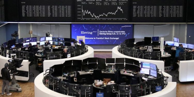 European shares gain as key data and US tech earnings loom
