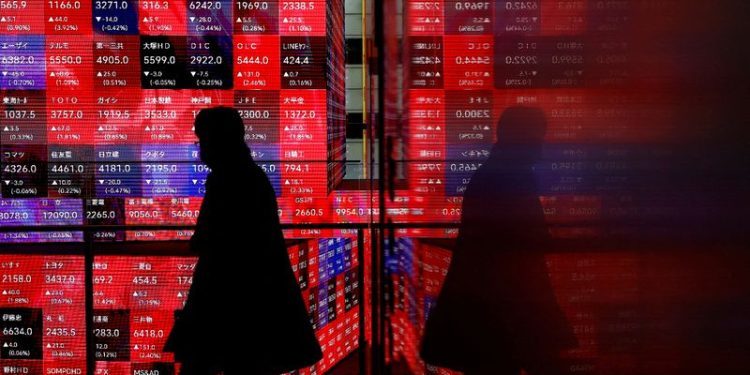 Asia shares stumble on China headwinds; gold and bitcoin buoyant
