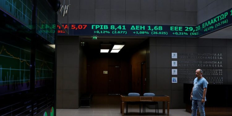 Greece stocks lower at close of trade; Athens General Composite down 0.57%
