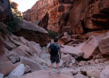 An Arizona Democrat descends into the Grand Canyon in search of votes