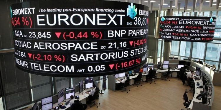 European stocks lower on trade war concerns; Halfords soars