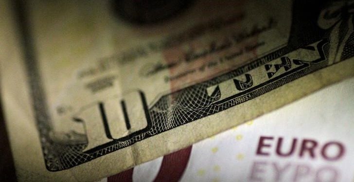 Dollar boosted by rising Treasury yields; euro slips on weak data