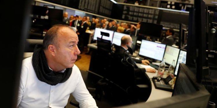 European shares advance as bond yields ease; soft inflation powers UK stocks
