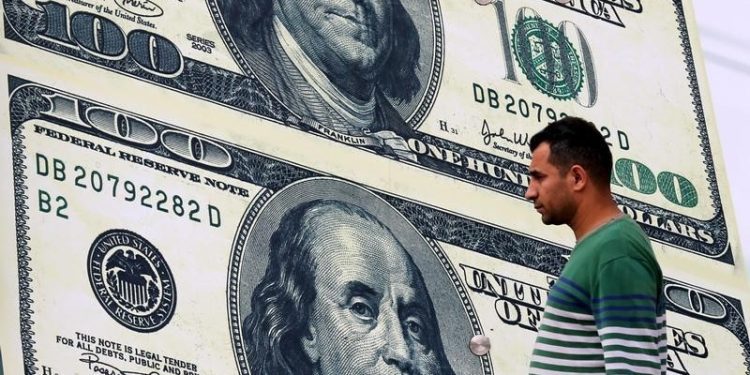 Dollar steadies after cool inflation; sterling slips on weak growth data
