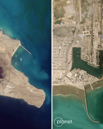 Before-and-after satellite imagery offers a rare look at damage inside Iran